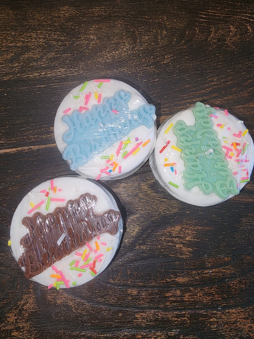 Handmade White Sprinkle Candles - Birthday Designs